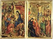 unknow artist The Adoration of the Magi and The Crucifixion oil painting reproduction